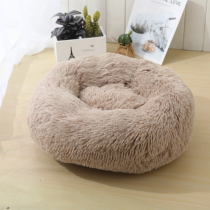 Kennel Removable and Washable round Plush Pet Bed Cat Nest Warm Pet Supplies Dog Bed Pet Bed Pet Mat