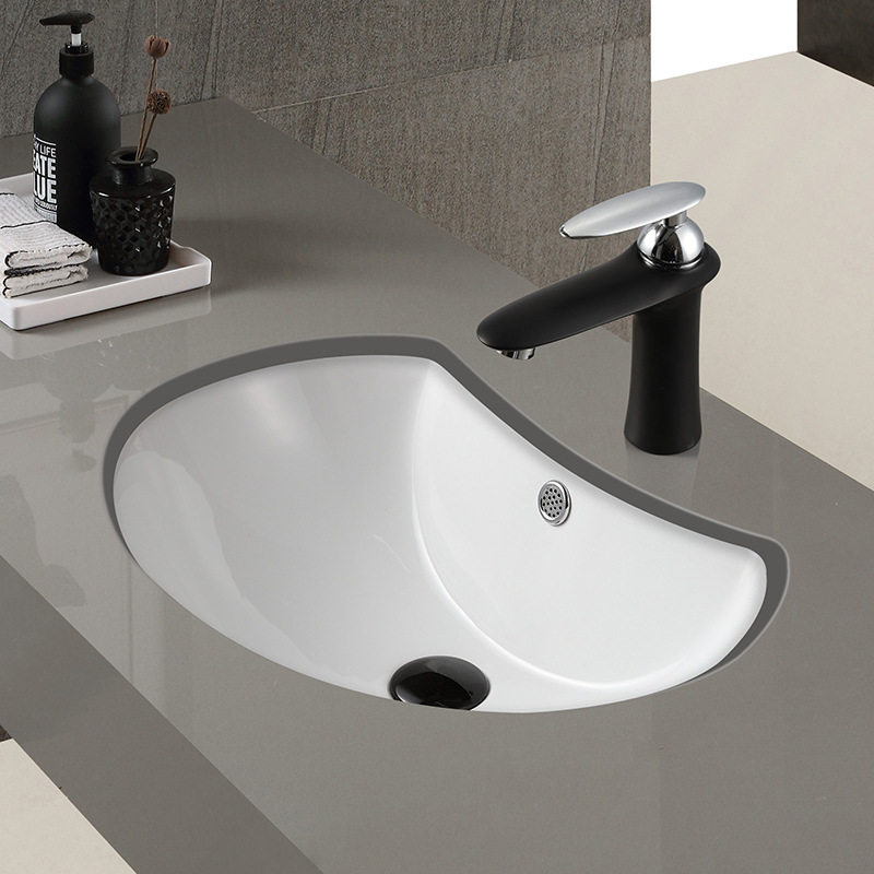 异形台下盆洗手盆嵌入式陶瓷洗脸池家用洗漱池卫生间艺术面盆台盆