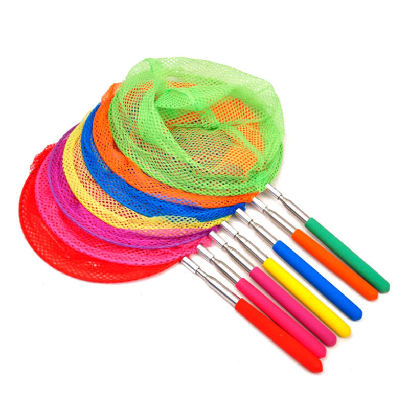 不锈钢伸缩儿童渔网昆虫网捕虫网景区沙滩玩具厂家批发