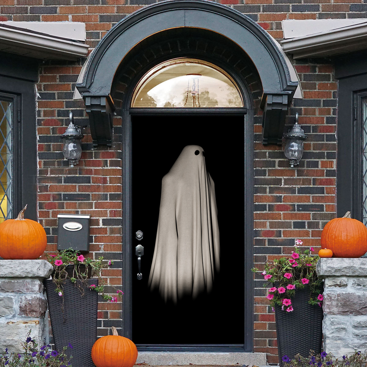 mt220 万圣节恐怖幽灵3d门贴个性木门家庭装饰墙贴纸翻新墙贴