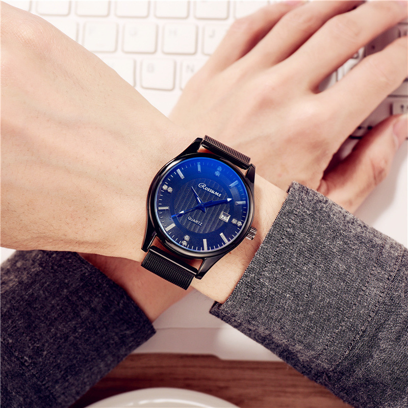 2020新款手表波洛克手表男休闲多功能防水日历不锈钢男士watches