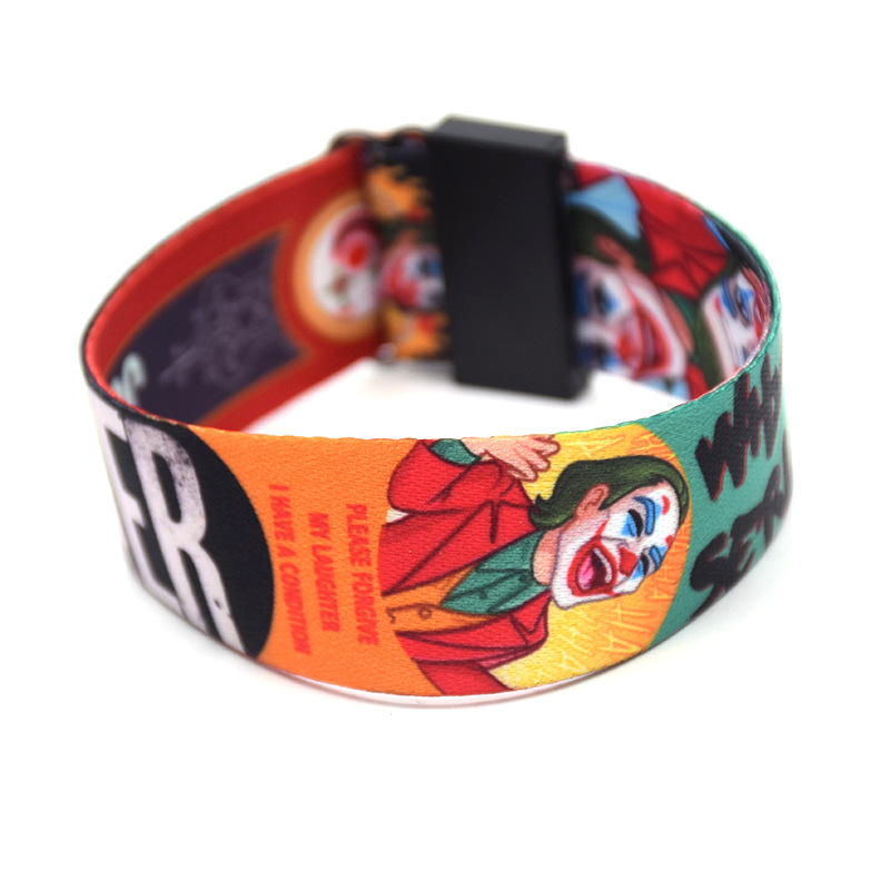 欧美影视 小丑 织带手环 环保手环 成人儿童通用