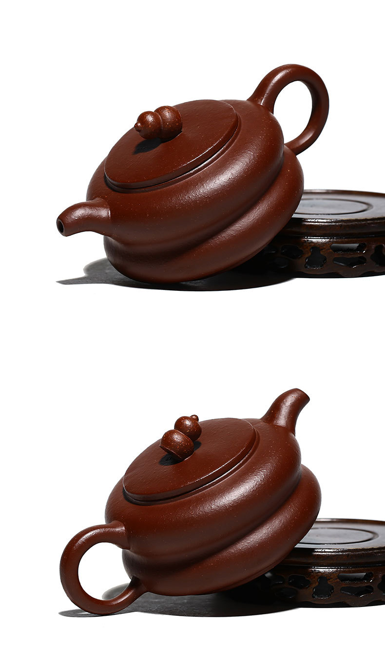 宜兴泥所想葫芦紫砂壶原矿紫泥茶壶茶具厂家代理杨飞楠一件代发货