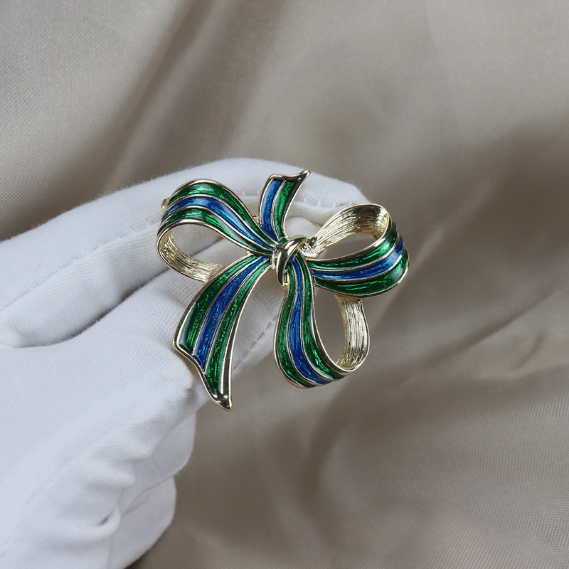 复刻欧洲古董手工珐琅滴油蝴蝶结胸针胸花西装外套毛衣服装配饰