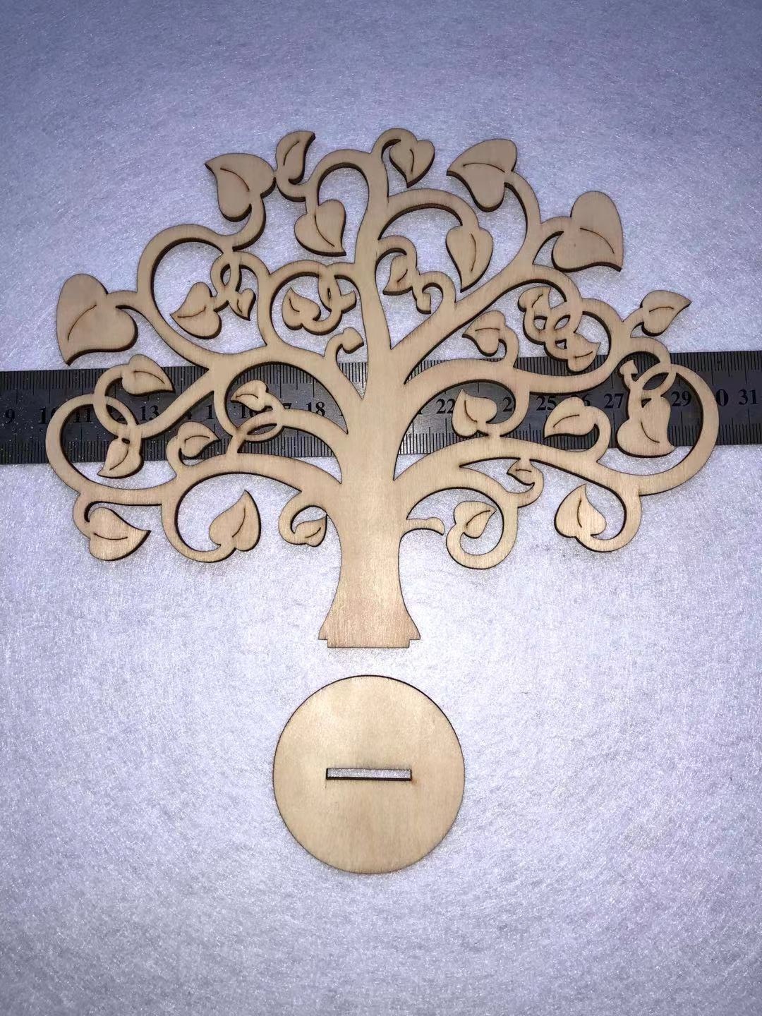 木制创意激光雕刻生命树摆件木制饰品挂件装饰工艺品