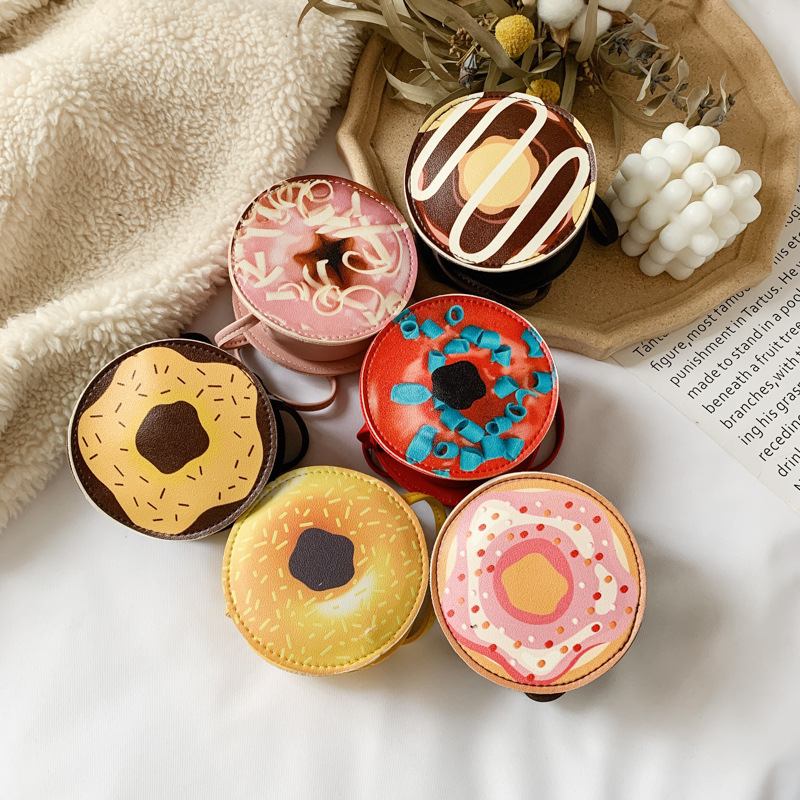 个性baby甜甜圈女宝小包包 韩版儿童迷你时尚斜挎包百搭零钱包潮