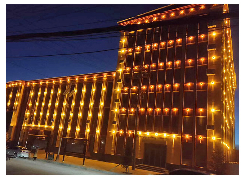 十字星光灯 外墙造型灯led室外防水景观楼宇亮化星星点光源七彩光