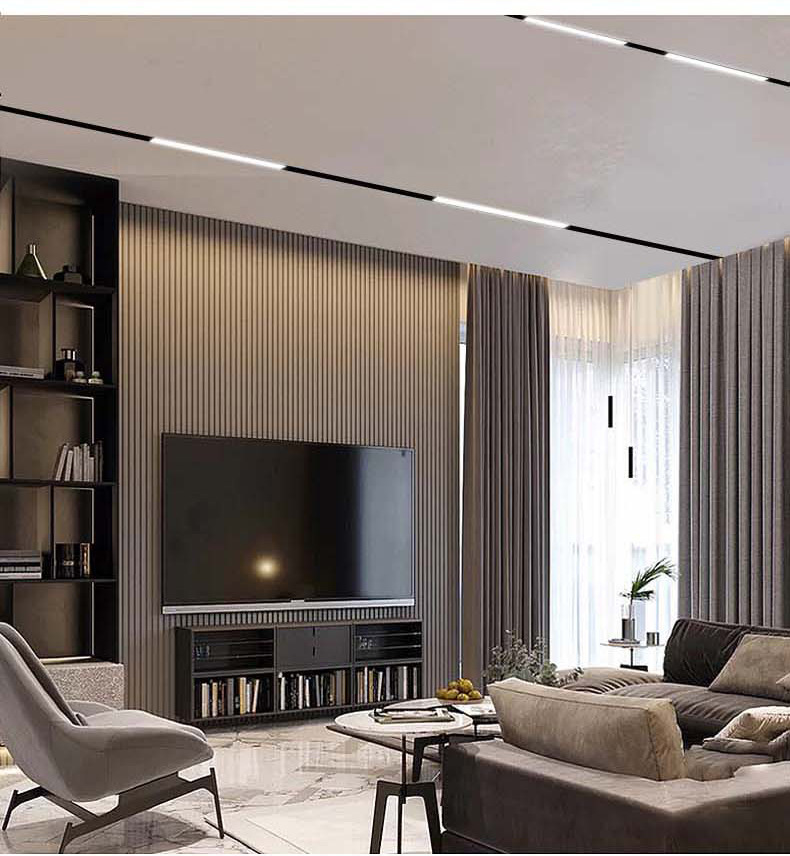 磁吸泛光灯led磁吸轨道灯无主灯家装商用磁吸轨道泛光灯