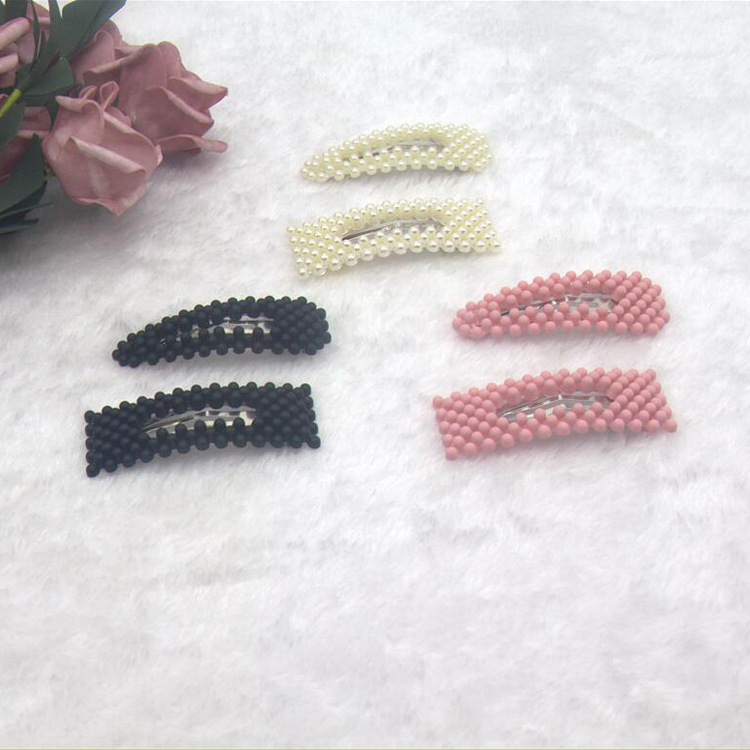 Factory Direct Sales Foreign Trade Hot Sale Internet Influencer Pearl BB Clip Bar Shaped Hair Clip Side Clip Hairpin Bang Clip Fashion Hairpin