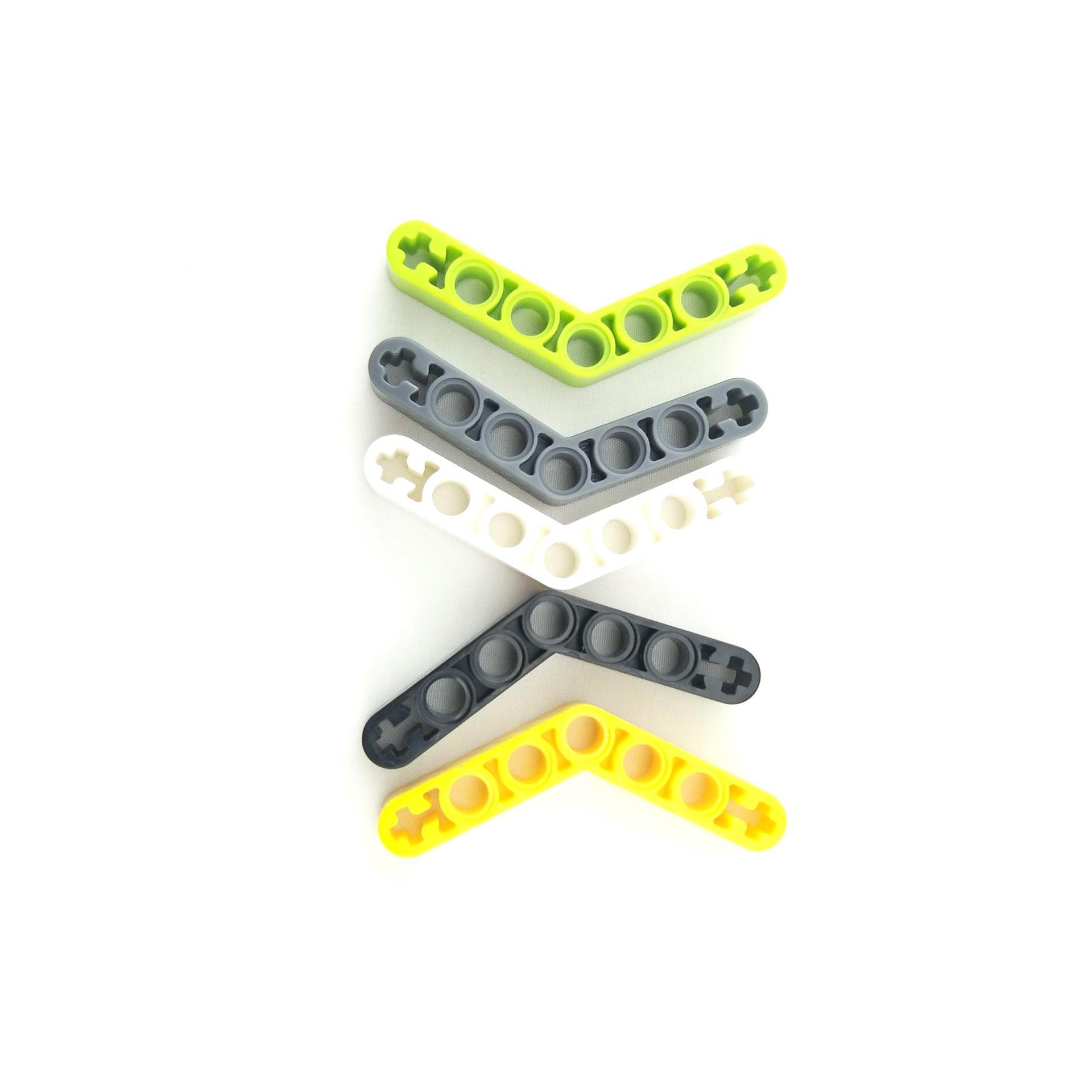 兼容乐高32348科技积木配件4x4单弯梁 结构件moc散件  孔壁梁批发