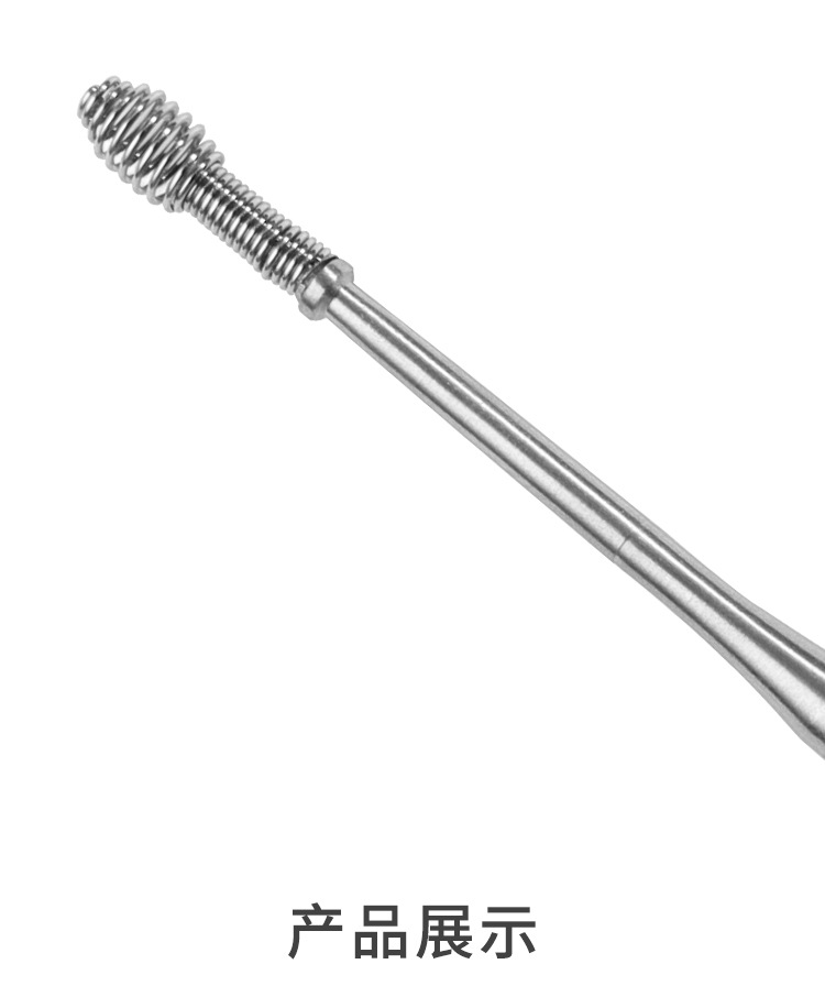 厂家直供掏耳工具掏耳清洁器弹簧双头旋转耳勺螺旋式不锈钢挖耳勺