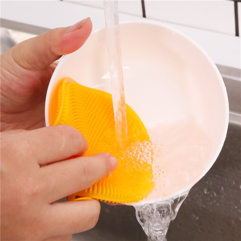 Dishwashing Cleaning Brush Kitchen Dish Brush Dishwashing Cloth Fruit Scrub-Brush Melon, Fruit and Vegetable Scouring Pad