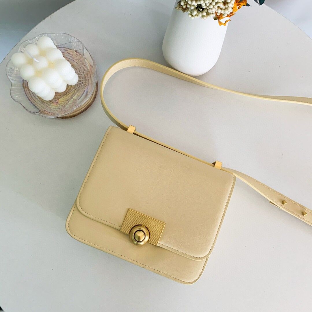 小mk新款春季限定豆腐包box糖果色斜跨简约复古百搭单肩小方包女