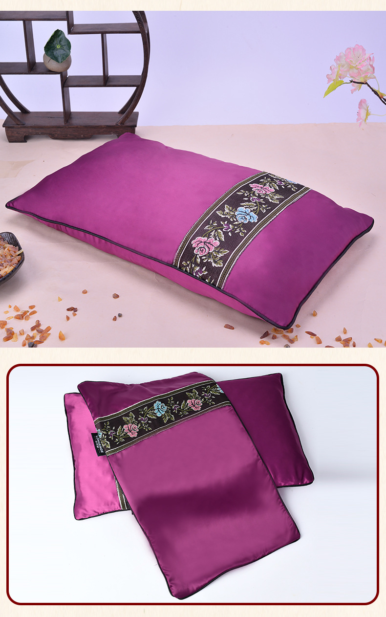 琥珀养生枕天然蜜蜡老少皆宜安神助睡眠草本植物枕芯礼盒枕头送礼