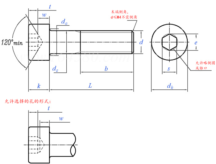 六角头螺栓连接画法图片