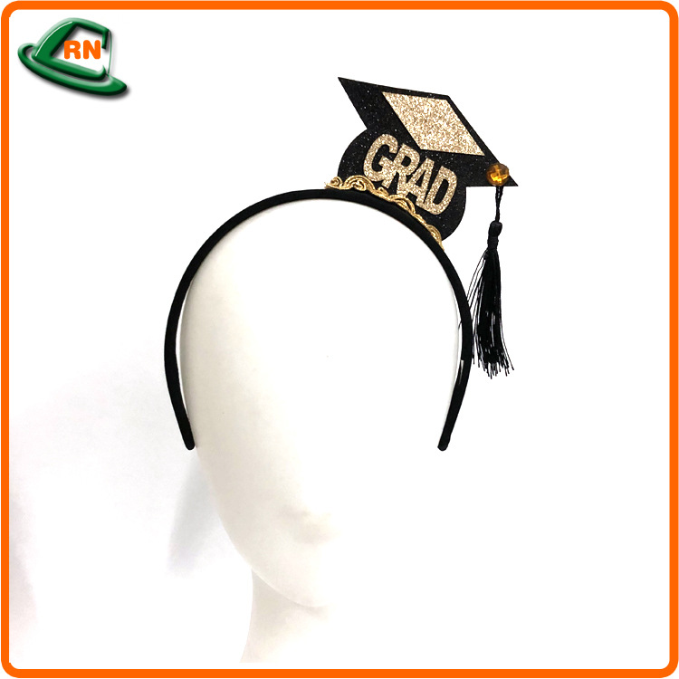 Linna Direct Sales New Graduation Hair Accessories Mini Hat Tassel Headband European and American Amazon Headdress