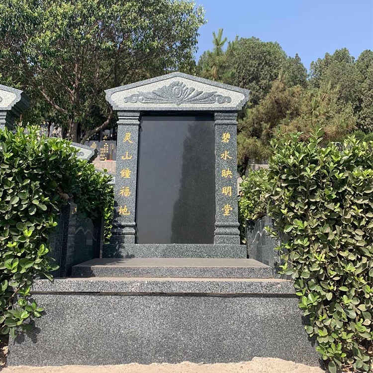 公墓墓地石材墓碑多样式中国黑墓碑石雕墓碑中国黑墓碑石雕组合式石碑