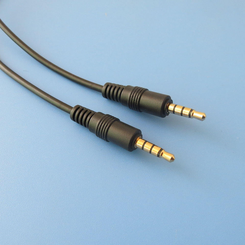 1米四节3.5车载aux音频线弯头车用3.5mm公对公4节通用电脑手机-阿里巴