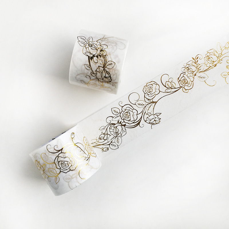 特价处理 和纸胶带 烫金玫瑰