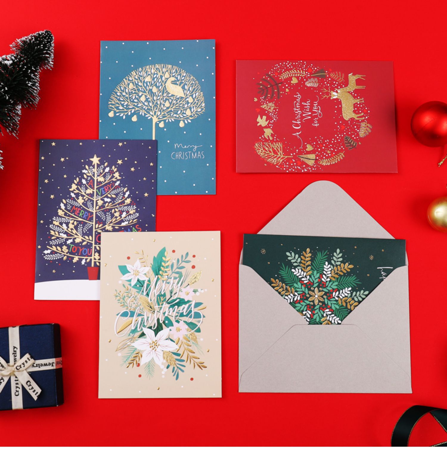 圣诞节高档精致韩国创意贺卡祝福商务diy立体小卡片ins留言卡定制