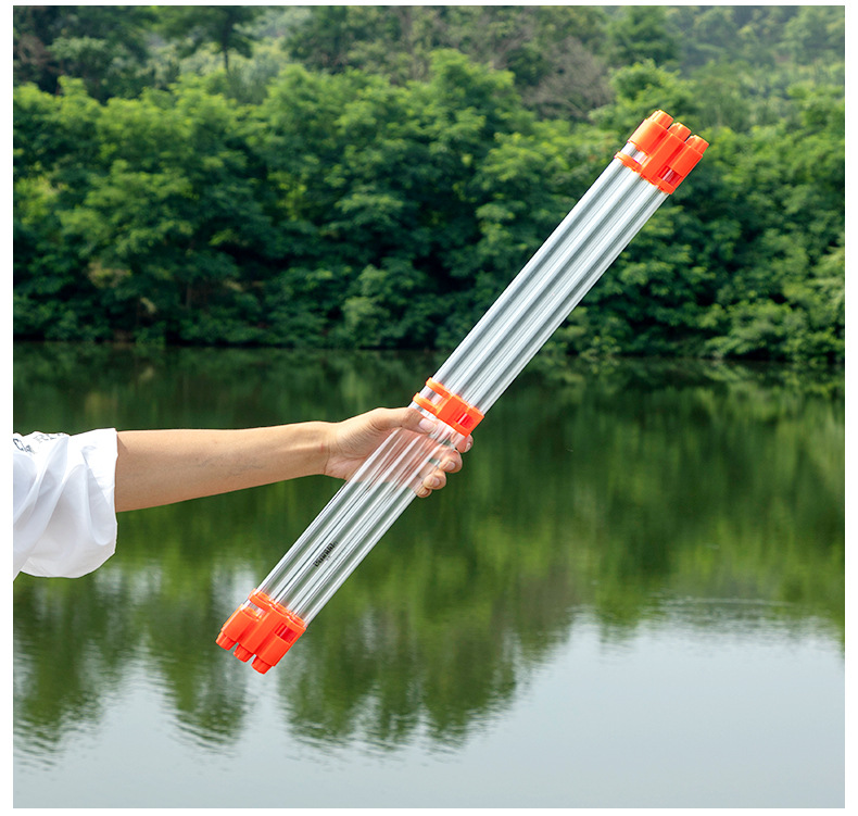 折叠漂筒浮漂收纳筒加厚加粗鱼漂盒 加长装浮标盒桶渔具透明漂管