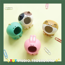 ZAKKA日式杂货ins创意萌物柴犬粉兔笔筒回形针收纳办公文具小摆件