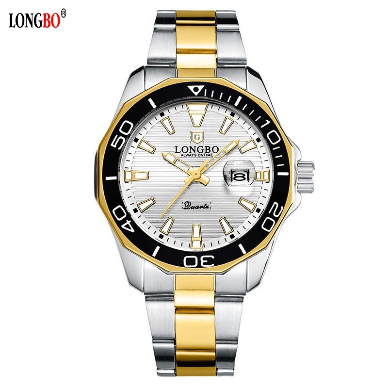 longbo龙波夜光休闲日历钢带防水石英男士手表厂家批发-阿里巴巴