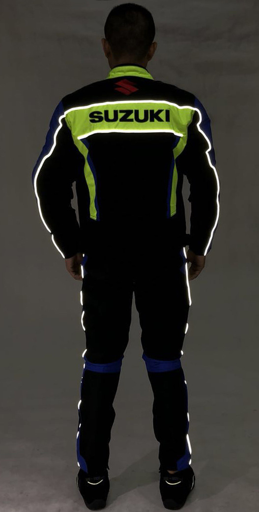 春秋季骑行服男摩托车赛车服防风防摔骑士服装机车夹克外套黑蓝绿