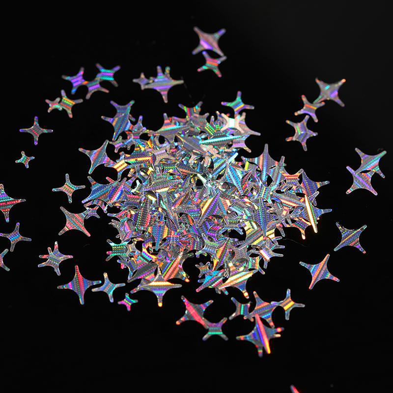 热销贴片美甲多款星星亮片四角星亮片极光星辰亮片十字星闪片盒装