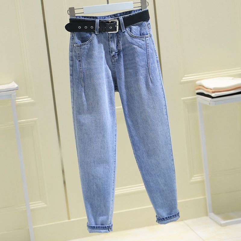 Factory Direct Sales Cross-Border Hot High Waist Jeans for Women Autumn and Winter New Loose Slimming Harem Daddy Pants Tide