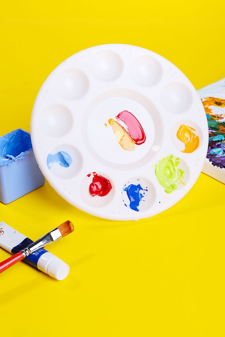 丙烯塑料调色盘长方形调色板绘画颜料调色盘美术绘画用品