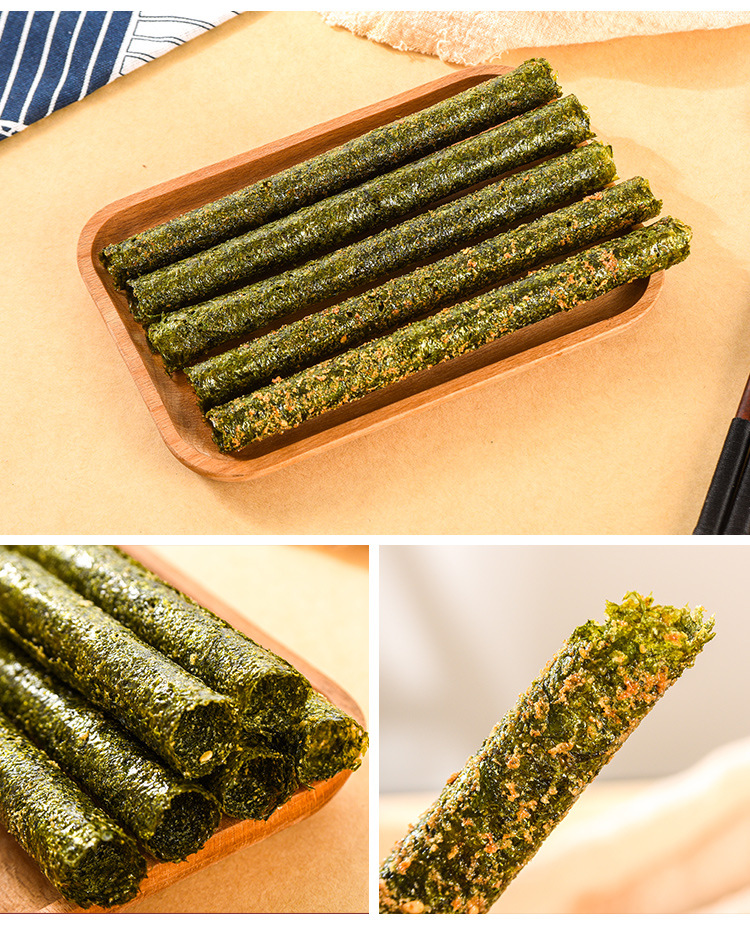 厂供肉松夹心海苔卷80g罐装网红儿童海苔卷零食海苔卷27g盒装