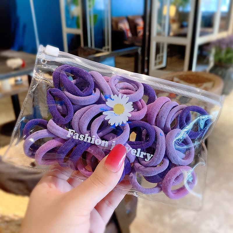 Korean Style New Daisy Bag Towel Ring Baby Hair Rope Children Does Not Hurt Hair Rubber Bands Simple Hair Ring Stall Wholesale