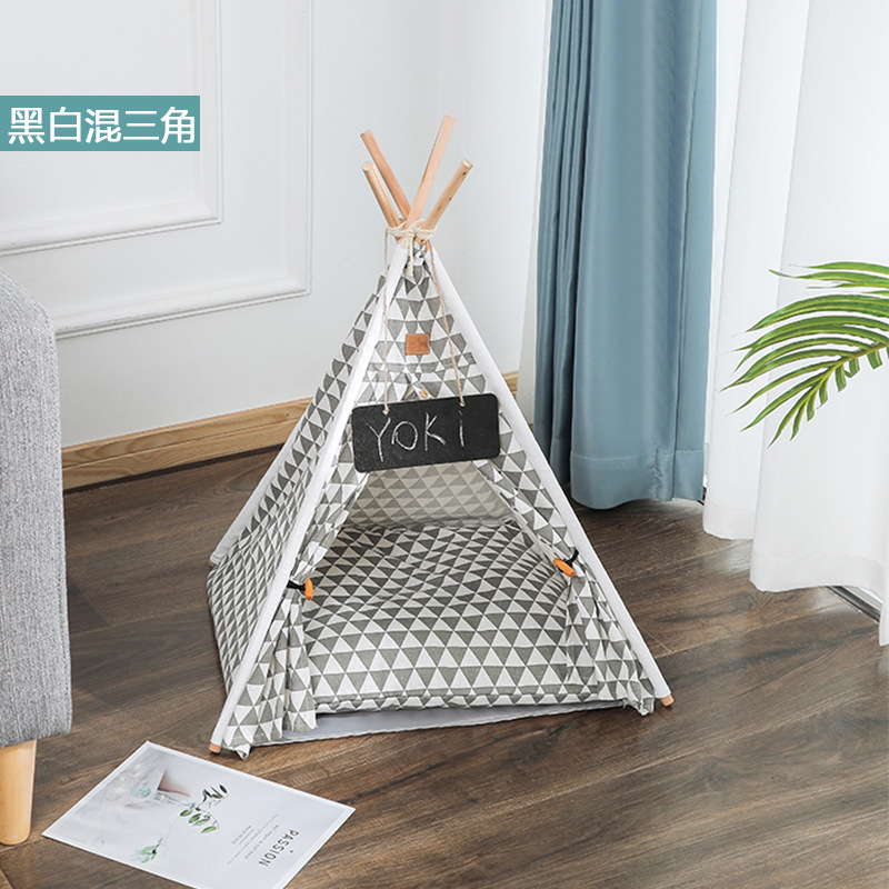 Chufan Pet Cathouse Doghouse Bite-Resistant Four Seasons Available Kennel Pad Portable Removable Washable Cat Nest Cat Pet Tent