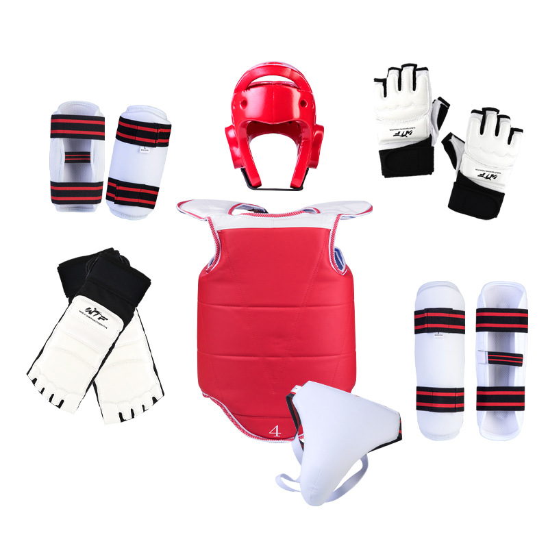 跆拳道护具成人儿童散打拳击比赛训练实战加厚八件套套装厂家批发