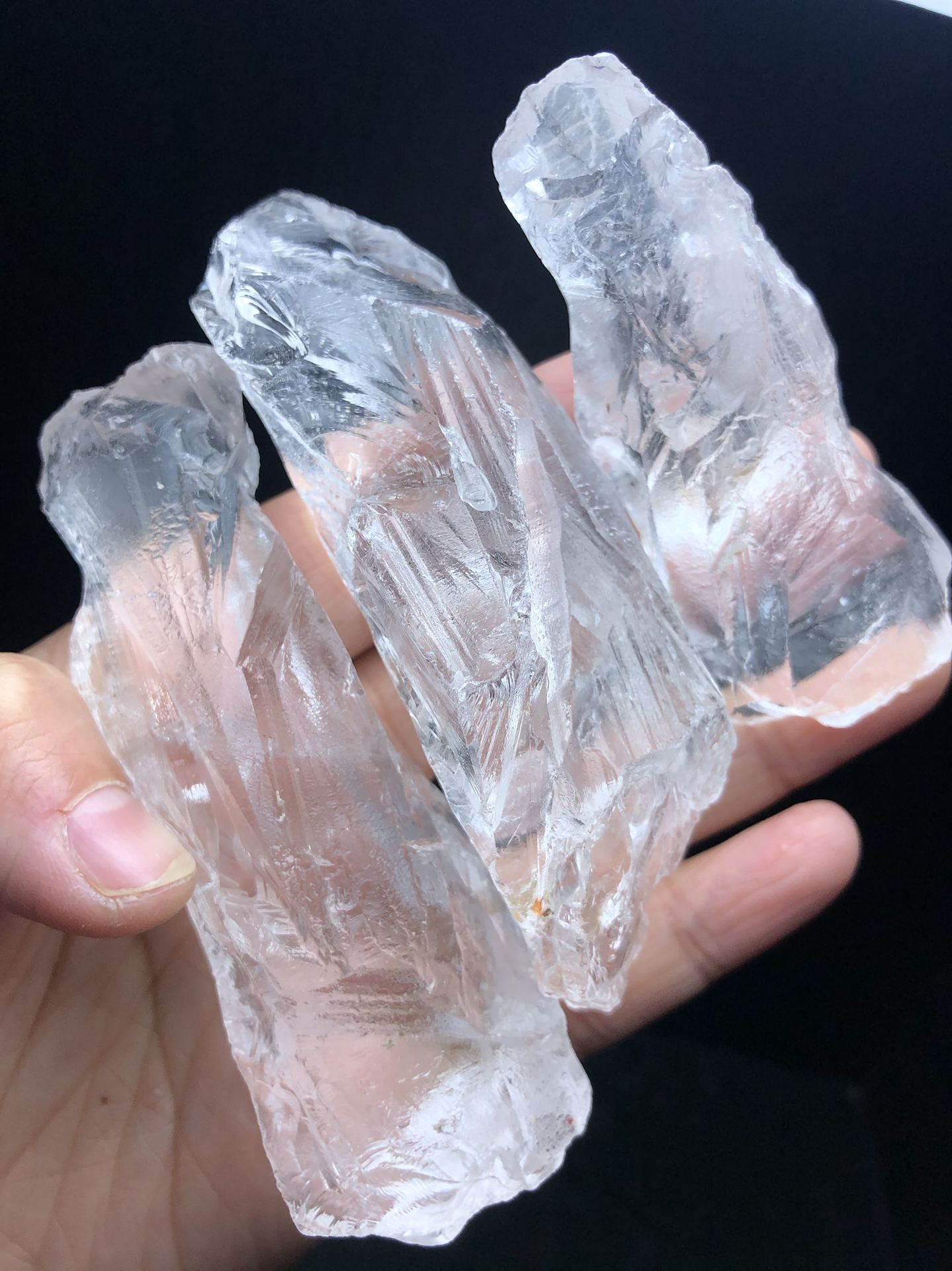 天然白水晶螺旋水晶原石自愈水晶透体高频能量石灵修摆件