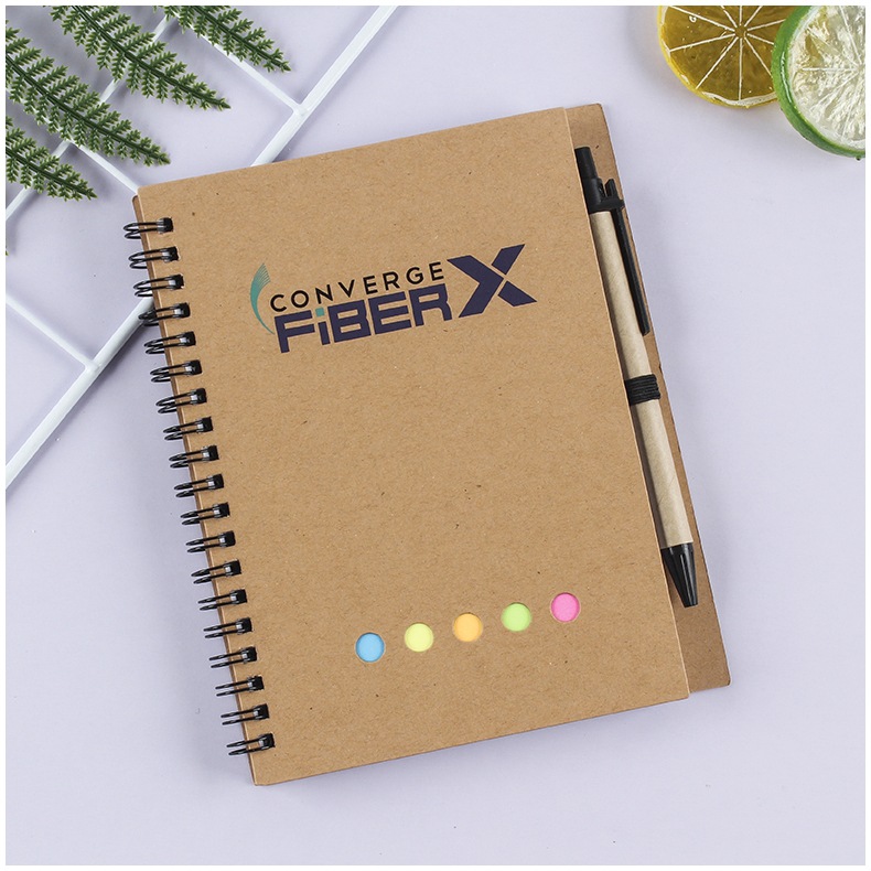 牛皮纸线圈本带笔a5b5记事本活页本组合 创意便签本a6笔记本-阿里巴巴