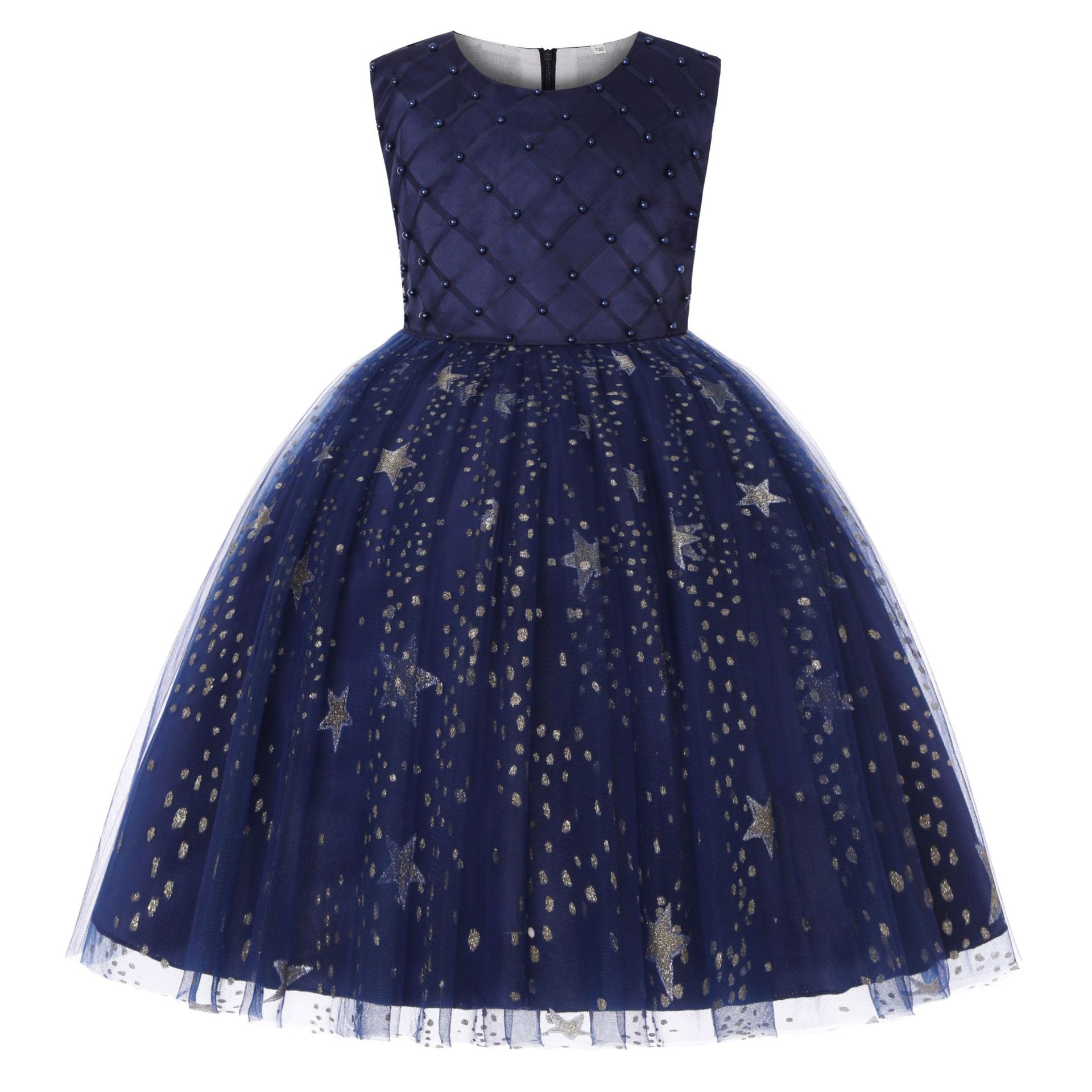 2020秋季新款儿童星星亮片节日婚纱礼服生日派对连衣裙万圣节新款