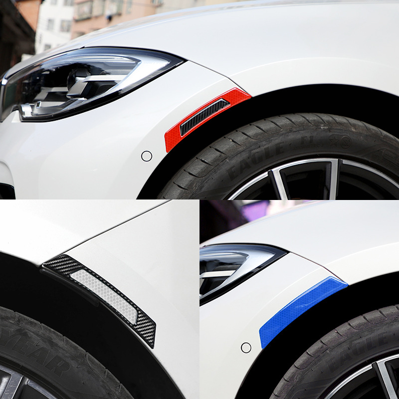 厂家直销汽车反光贴碳纤防撞条安全警示车身反光贴汽车轮眉反光贴