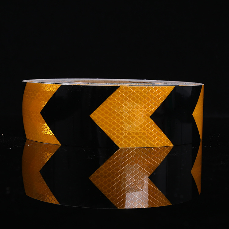 汽车反光贴定制箭头防刮撞警示带黑黄交通安全警示反光膜反光条