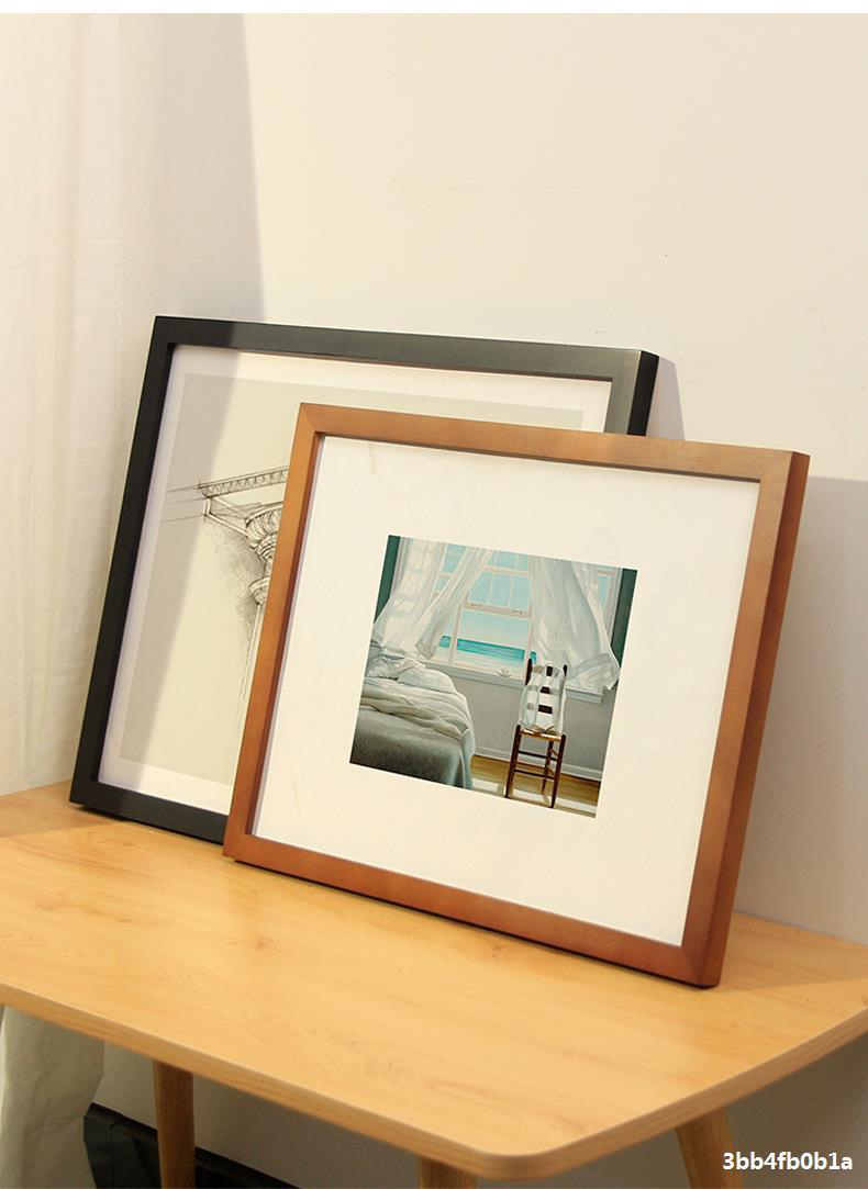 实木相框挂墙拼图框简约装裱画框定制30寸 16 24 36 8k 4开 a3 a4