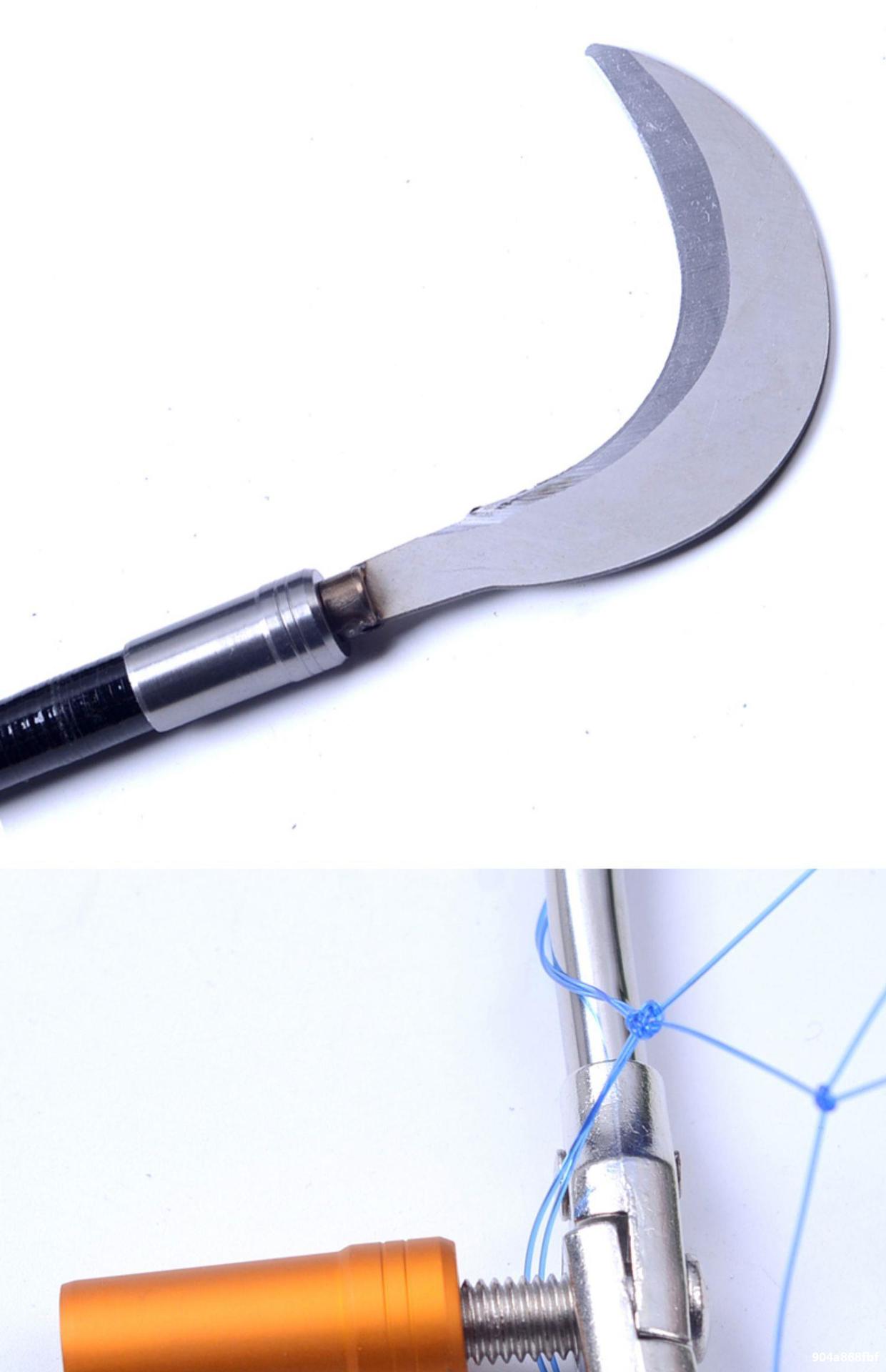 抄网接头配件连接器鱼竿diy改装抄网头螺网螺丝8mm鱼具防旋转通用