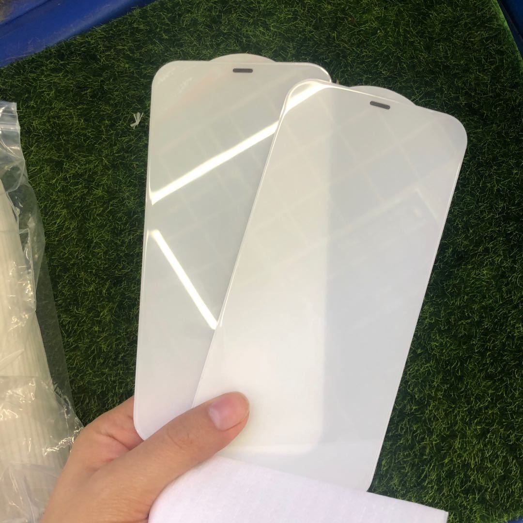 适用iphone12pr防尘网钢化膜苹果12mini全屏透明12promax手机贴膜