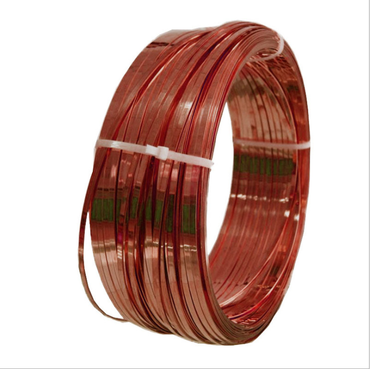 弹簧紫铜扁线 压扁t2紫铜丝 紫铜四方线3*6mm 1*4mm 2*3mm扁铜线