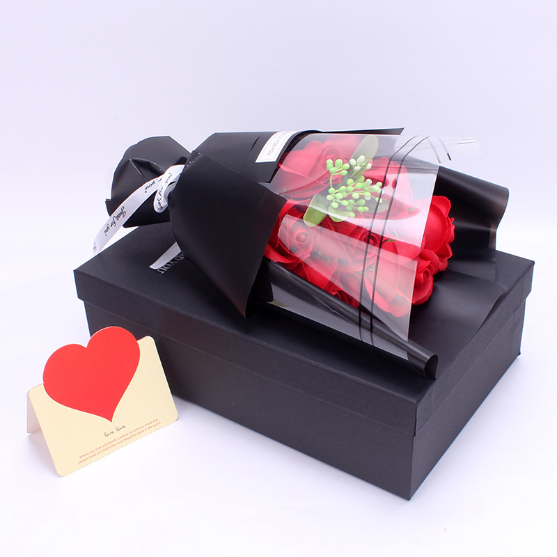 Mother's Day Gift Carnation Creative Gift 9 Soap Bouquet Gift Box One Piece Dropshipping Artificial Rose Wholesale
