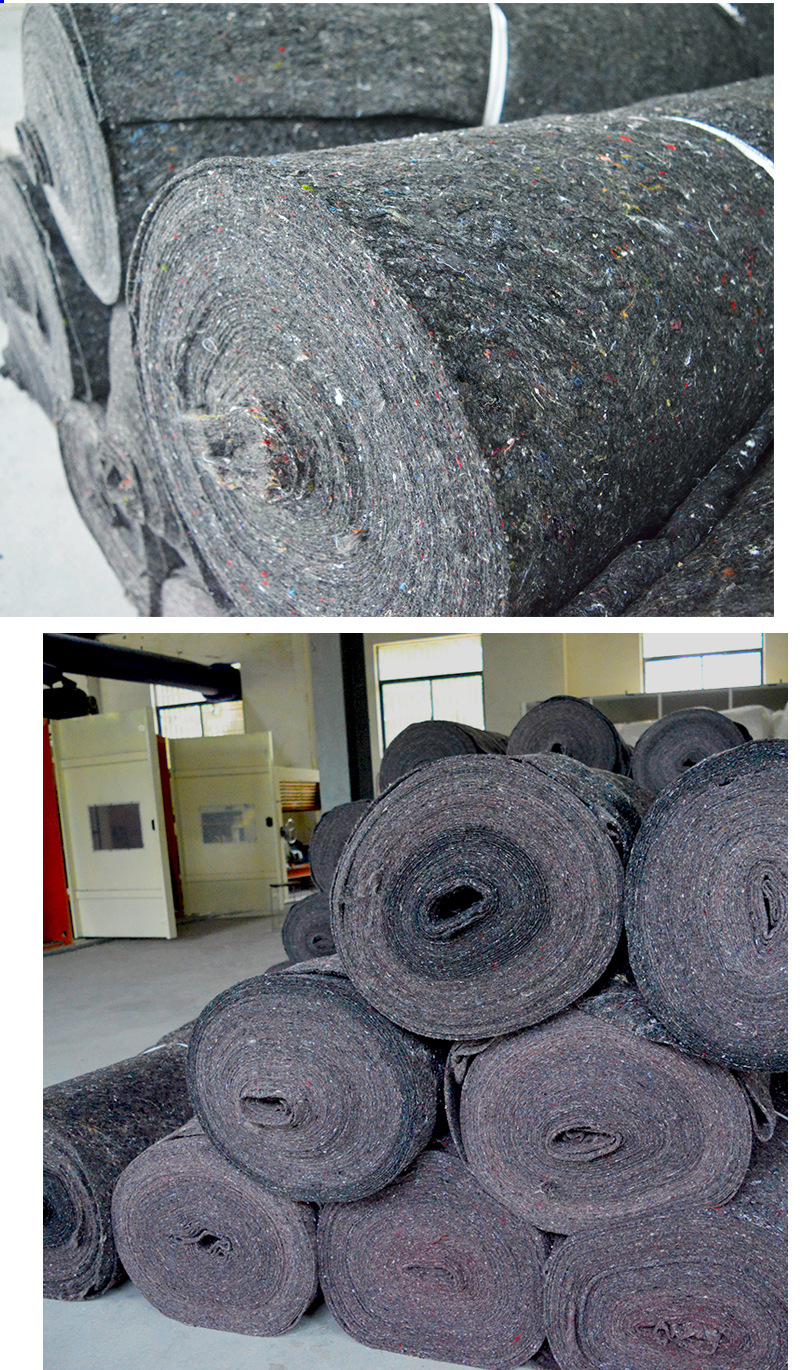 厂家直销种养植大棚毛毡土工布黑心棉毛毡毯家具运输防磕碰包装毯