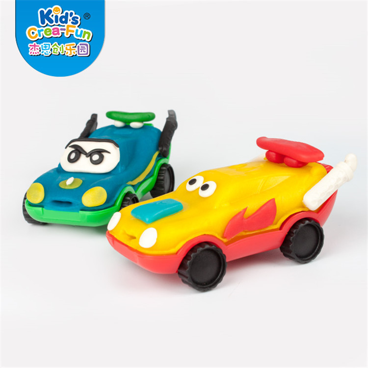 儿童小汽车橡皮泥彩泥超轻粘土印模 赛车模具diy工具跑车套装044