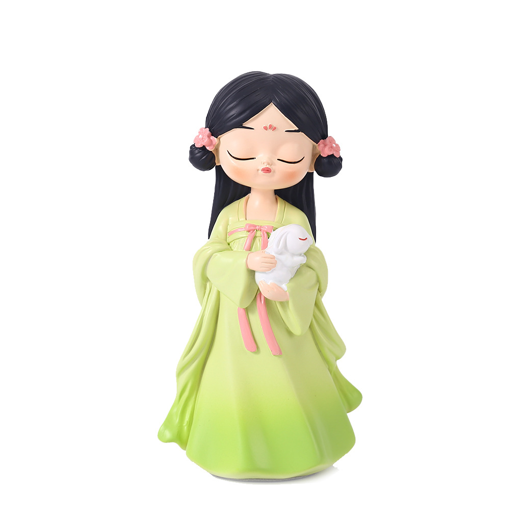 汉服姑娘蛋糕烘培装饰汽车车载摆件唐朝美女宫廷娃娃创意学生礼品