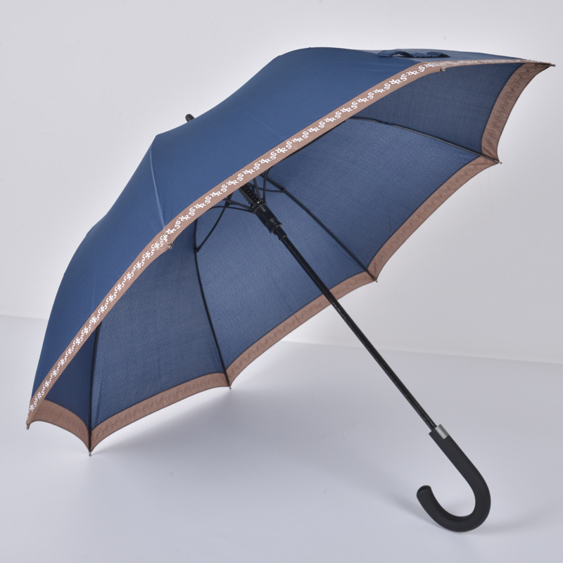 高档商务自动弯把长柄高尔夫雨伞直杆礼品广告长柄伞可印logo