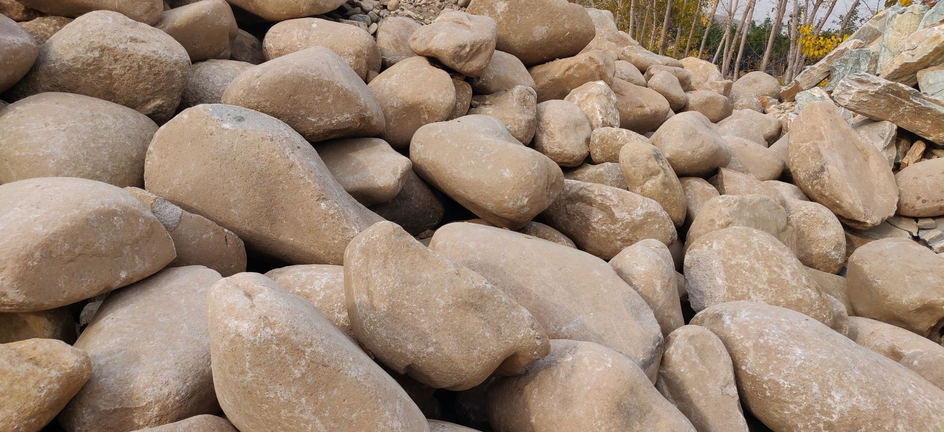 河卵石 公园风景石 河岸湖边风景石 雄安新区用 造景石头庭院装饰